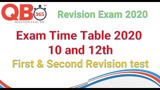 TN | Second and First Revision Exam Time Table 2020 -10 and 12th Standard | Chennai District