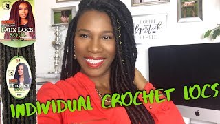 Individual Crochet Locs: Bobbi Boss Bomba Soul "knotless method" and loc jewelry