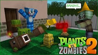 FNAF Monster School: Plants vs Zombies 2 ? - Minecraft Animation