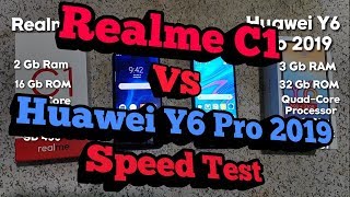 Realme C1 vs Huawei Y6 Pro 2019: Speed Test