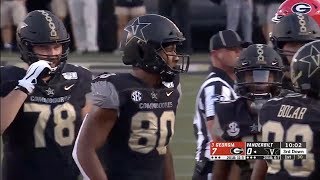 Jared Pinkney (Vanderbilt TE #80) Vs. Georgia 2019