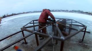 БЕСЕДКА НА ВОДЕ. Шестиугольная рама. Часть 2, пока завершающая