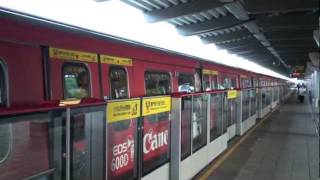 台北捷運 【佳能Canon】371型廣告列車及301型列車 於圓山站進出站 (HD)