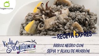 Karlos Arguiñano: Receta de Arroz negro con sepia y alioli de morrón