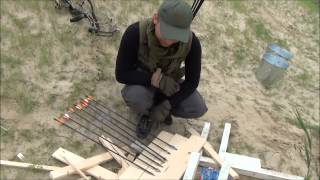 Тест охотничьих наконечников доска 20 мм www.archery161.ru