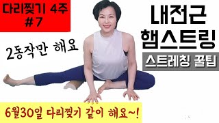 다리찢기 4주#7 내전근 햄스트링 깊은 스트레칭