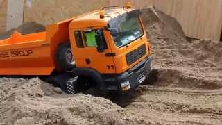 RC Truck Action 8x8 climbing uphill with incredible sound