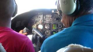 Takeoff in Bonaire (TNCB) in our Turbo Commander 690B