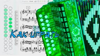♫ Собачий вальс ♫ на гармони. Обучение. Как играть. Разбор. Ноты. #собачийвальс