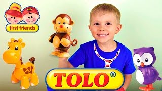 Развивающие игрушечные животные ТОЛО - Играем с Даником. Развивающее видео TOLO TOYS