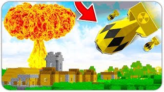 ЯДЕРНЫЙ ВЗРЫВ В МИРЕ МАЙНКРАФТ! КАК ВЫЖИТЬ НУБУ И ДЕВУШКЕ? ЛАКИ БЛОКИ ЗАЩИТА НУБА  MINECRAFT