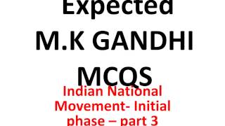 UPSC Gandhi Toughest MCQ series || Indian national movement-pt 3