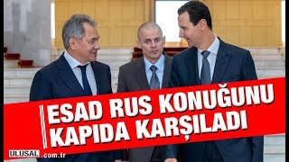 Esad Rus konuğunu kapıda karşıladı