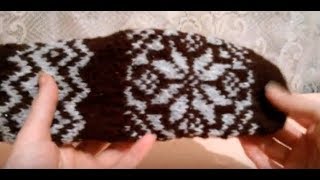 #Носки с жаккардовым узором " Снежинка "