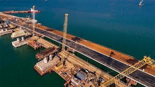 Крымский мост. Строительство сегодня 24.02.2018. Керченский мост.