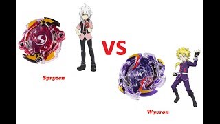Бейблейд Вибух. Спрайзен С2 против Вайврона В2 / Beyblade Burst Spryzen S2  VS  Wyvron W2