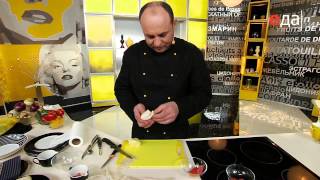 Конвертики с гребешками, семгой и сыром