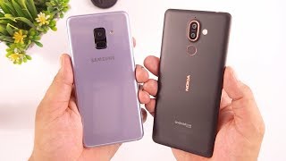 Samsung Galaxy A8 2018 vs Nokia 7 Plus Speed Test & Comparison  [Urdu/Hindi]