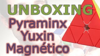 Apresentação do Pyraminx Huanglong magnético da Yuxin (unboxing)