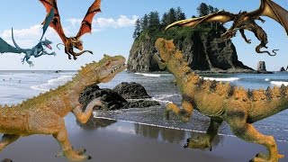 СПИНОЗАВР и ЗАУРОФОГАНАКСЫ на Острове ДРАКОНОВ. 1 Серия. ДИНОЗАВРЫ для детей. Мультфильмы 2017