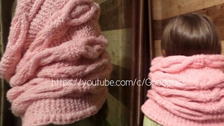 Шарф снуд. Вязаный шарф хомут, труба. Вязание спицами.   Knitting(Hobby)