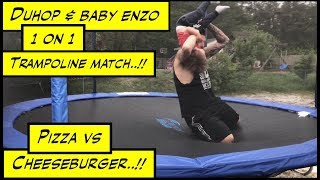 Duhop TRAMPOLINE FAMILY FUN CHEESEBURGER vs PIZZA