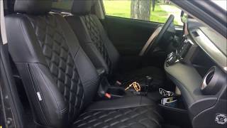 Авточехлы Люкс на Toyota Rav 4 (простёжка ромбом)