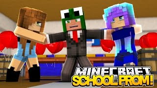 Minecraft SCHOOL PROM - GIRLS FIGHT OVER LITTLE LIZARD  - donut the dog minecraft roleplay