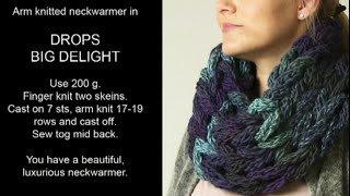 How to finger- and armknit a neckwarmer