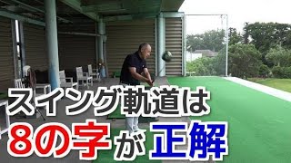 バックスイングとダウンスイングの軌道の違い