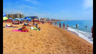 Море и пляж в Санта Сусанне, Испания. Santa Susanna, Spain