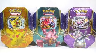 Pokemon TCG | Battle Heart Tins Unboxing (Pikachu-EX, Volcanion-EX, and Magearna-EX)