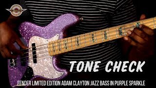 TONE CHECK: Fender Limited Edition Adam Clayton Jazz Bass In Purple Sparkle At Cream City Music
