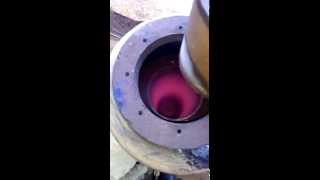 Печь-ракета. Ракетная печь. rocket stove. Первая версия. Горение газов в вертикальном канале.