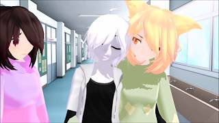 [mmd x undertale] cross!chara x nuonier love story
