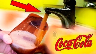 КОКА КОЛА ИЗ КРАНА ВМЕСТО ВОДЫ! КАК СДЕЛАТЬ!? ЛАЙФХАК!