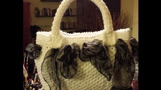 Borsa all'uncinetto "foulard e punto canestro" - Uncinetto facile passo a passo
