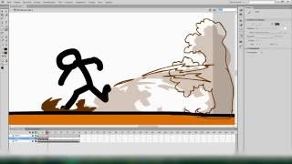 Ускоренная запись создания классической анимации на adobe Flash