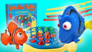 Let's Go Fishin' Game Unboxing with Finding Nemo Toys! Featuring Dory, Nemo, and Learn Colors!