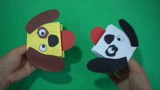 Diy easy paper Dog Hand Puppet craft ideas || Dog Hand Puppet Crafts For Kids
