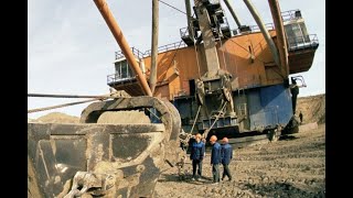 Работа шагающего экскаватора ЭШ 10/70