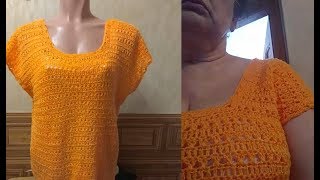 Как связать простую летнюю кофточку крючком