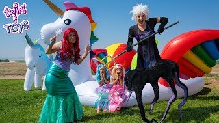 EVIL Ursula ruins Ariel's POOL PARTY with Kate and Lilly!