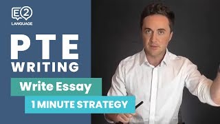 PTE Writing: 1 Minute Write Essay | STRATEGY!