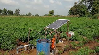 Fertilization in chilly crop using Solar high pressure water pump