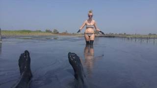 КРЫМ. Грязевое озеро Чокрак. CRIMEA. Mud lake Chokrak.