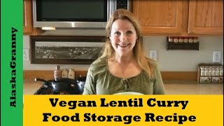 Easy Lentil Curry Vegan Recipe From Food Storage - Vegetarian Lentils