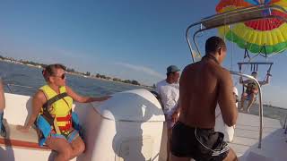 Отдых в Ейске. Парашют. Вид с высоты птичьего полёта.