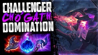 Eating NA Challenger with AP Cho'Gath Mid!