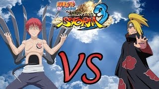 Naruto Shippuuden Ultimate Ninja Storm 3 | Sasori VS Deidara - Gameplay lets play